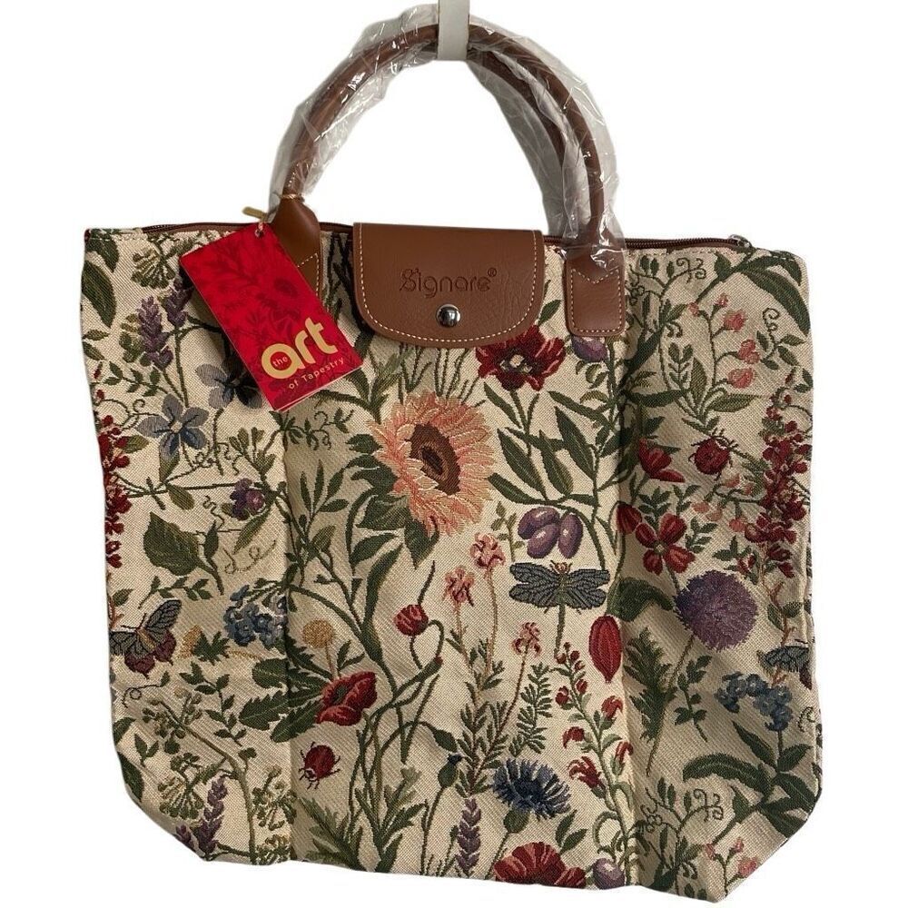 Signare Womens Tapestry Grocery Bag OS Morning Garden Foldaway Eco-Friendly